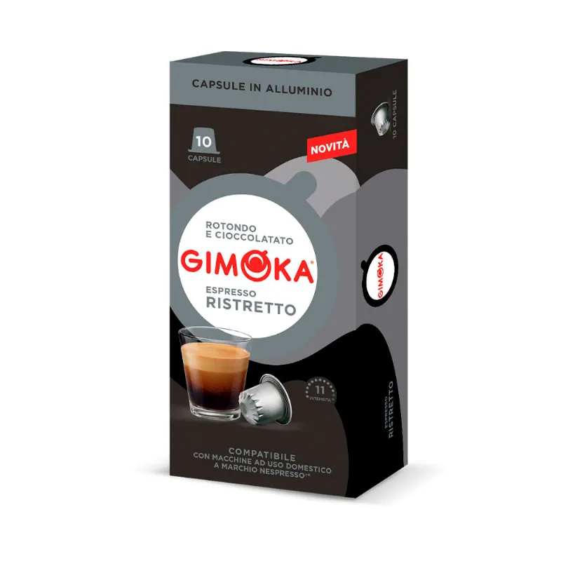 Café Ristretto Intensidad 11 x 10 Un Gimoka Capsulas Ristretto Gimoka 10 U
