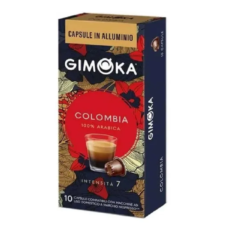 Café Cápsulas Colombia Intensidad 7 x 10 Un Nespresso Gimoka