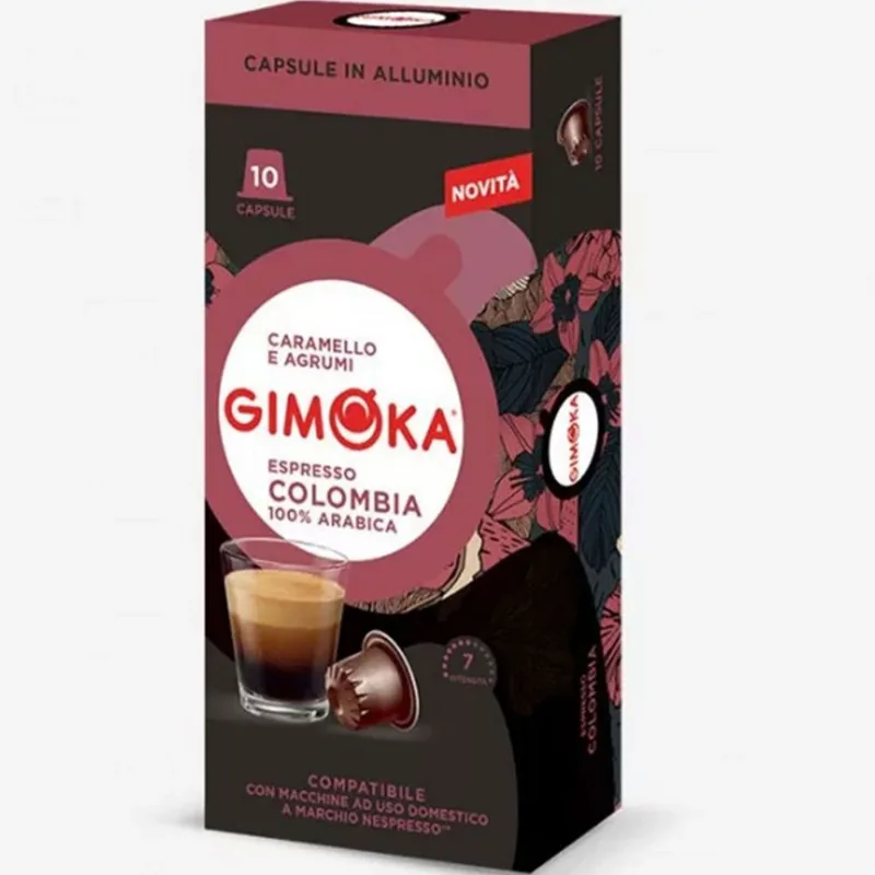 Café en capsula Gimoka colombia aluminio 10 uni
