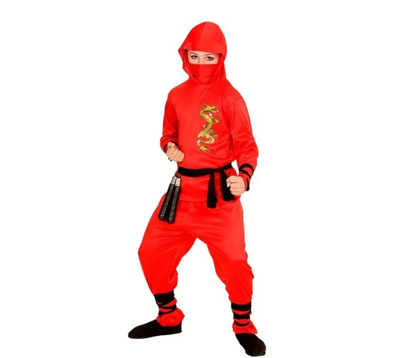 Disfraz de Ninja Dragón rojo para niño 8-10A