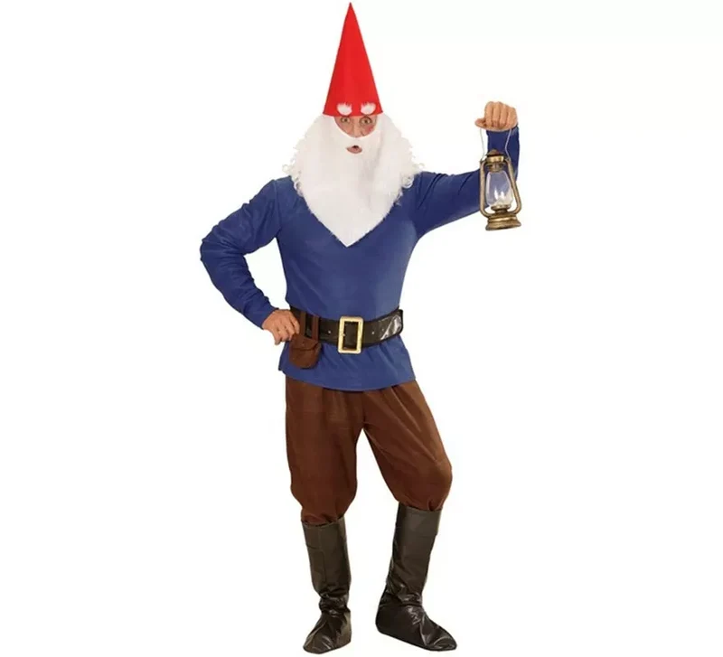 Disfraz de Gnomo azul para hombre XL