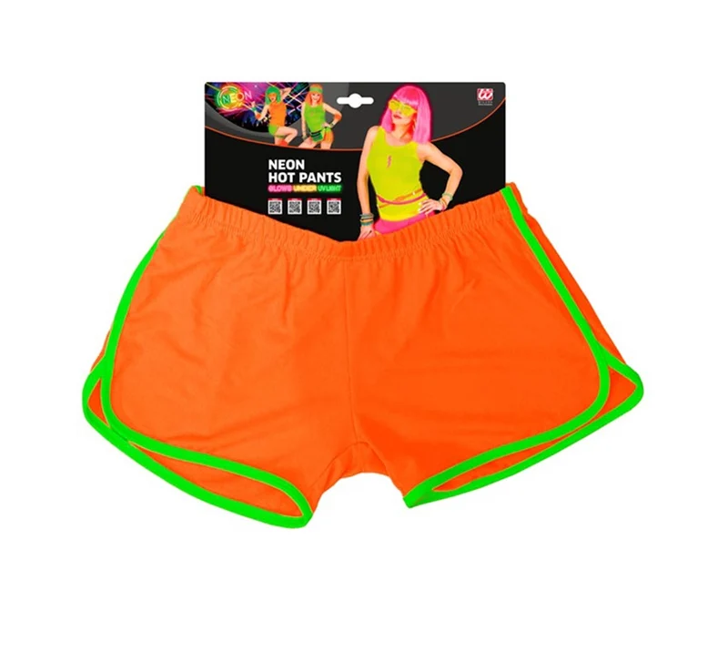 Pantalones Cortos neón en varios colores para mujer Naranja