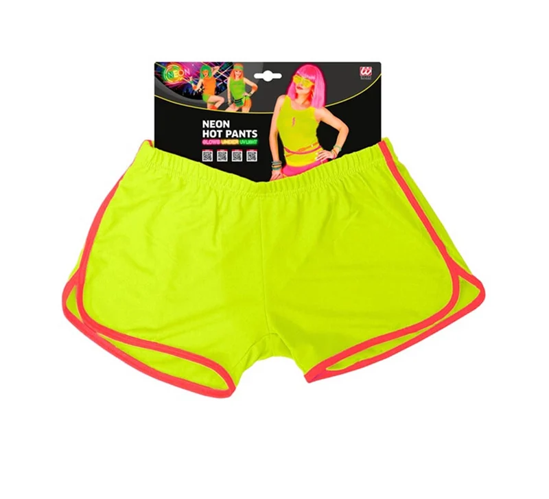 Pantalones Cortos neón en varios colores para mujer Amarillo