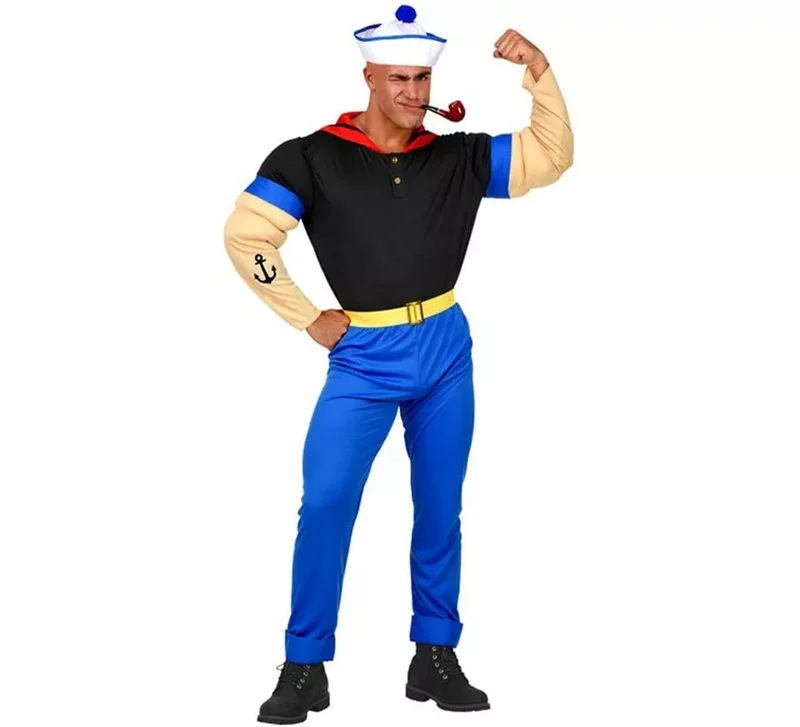 Disfraz de Súper Marinero Forzudo para hombre XL
