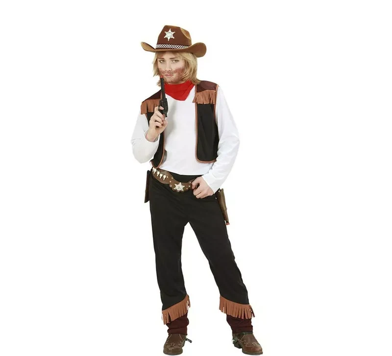 Disfraz de Vaquero con Chaleco para niño y adolescentes 11-13A