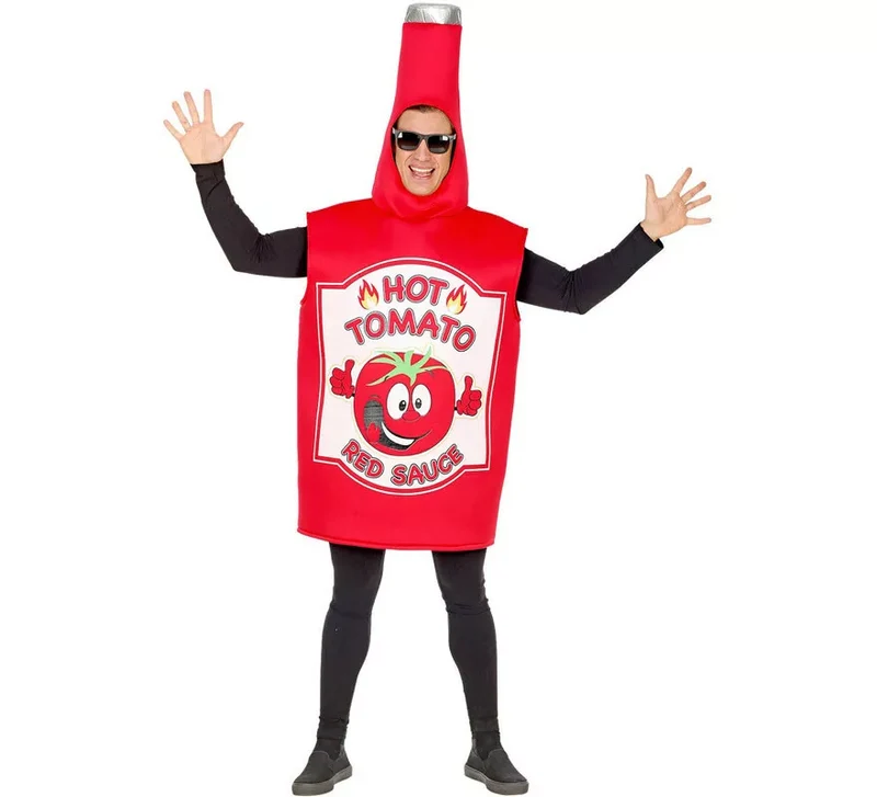 Disfraz de Ketchup de Tomate Picante para adulto M/L