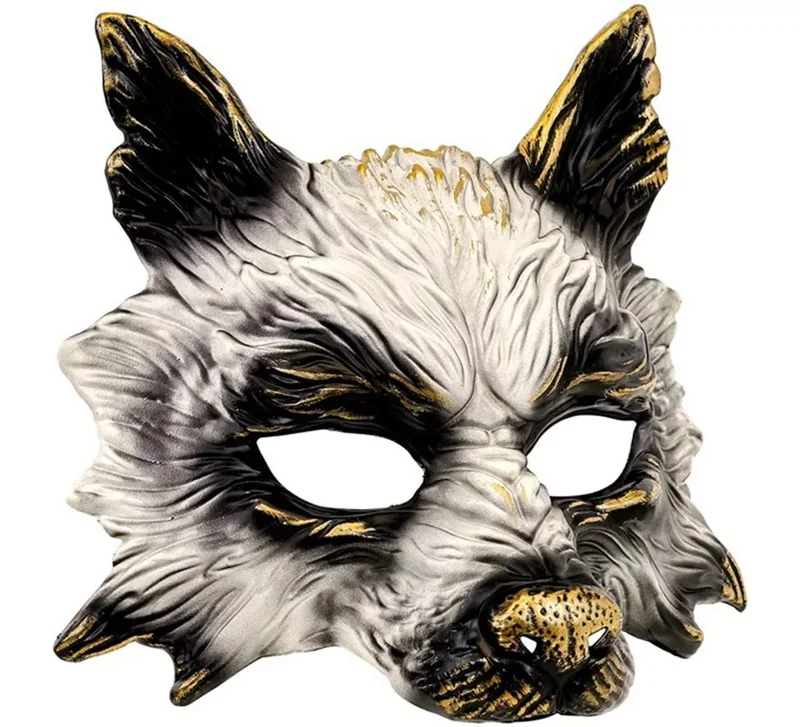 Media Máscara de Lobo Universal Adulto