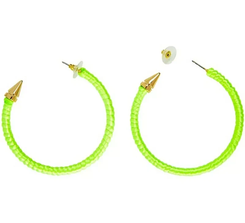 Pendientes de Aro en varios colores neones Verde