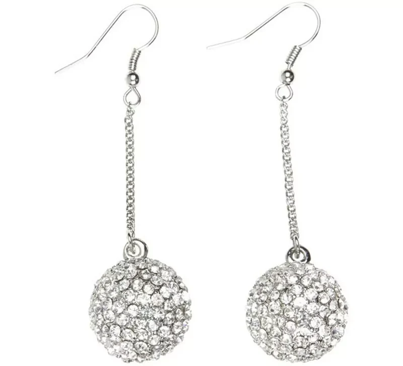 Pendientes de Esfera Strass Universal Adulto