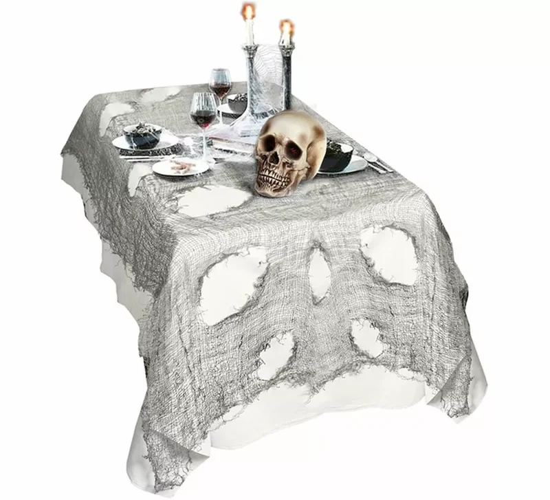 Mantel Decorativo gris para Halloween de 60x300 cm Sin talla