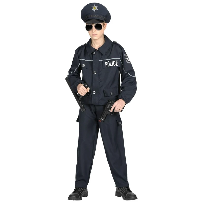 Polizei Kostüm Junge 3 Stück 140 - 8/10 Jahre