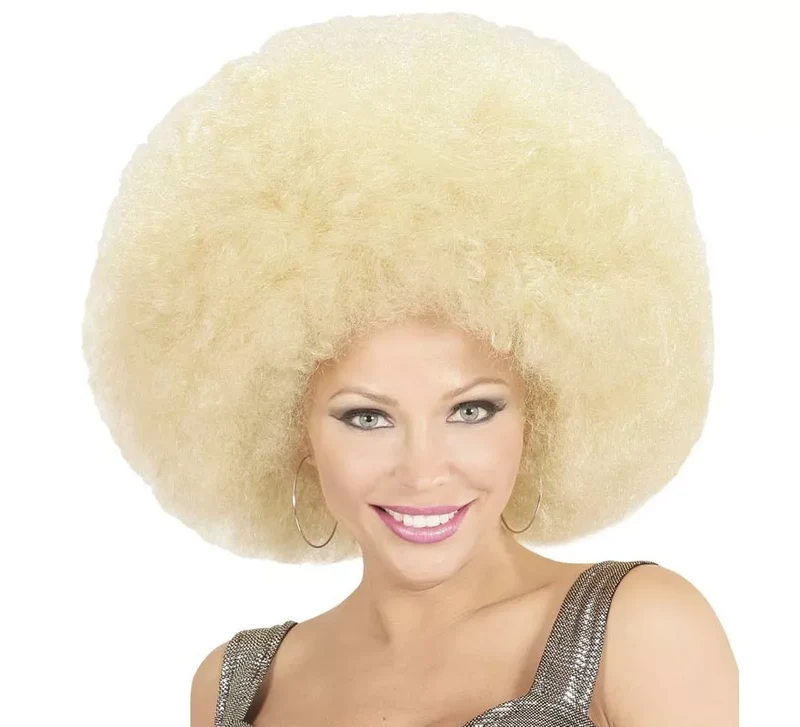 Peluca Afro Sobredimensionada en varios colores de alta calidad Rubio
