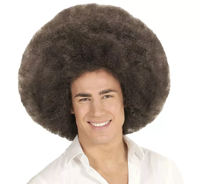 Peluca Afro Sobredimensionada en varios colores de alta calidad Marrón