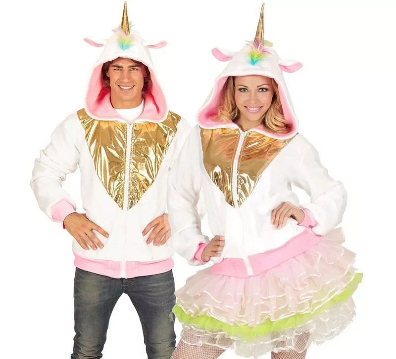 Disfraz de Unicornio Fantasía dorado para adulto S-M