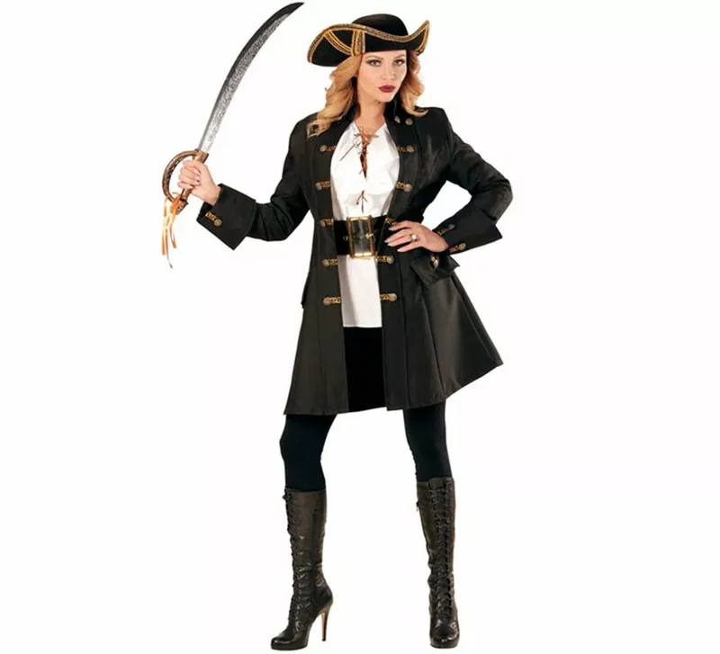 Disfraz o Abrigo de Capitana Pirata para mujer XXL