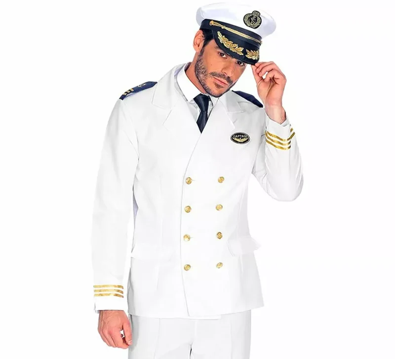 Disfraz o Chaqueta de Capitán de Barco para hombre XXL