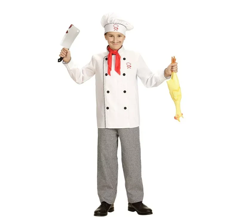 Disfraz de Chef Cocinero blanco para niños 2-3A