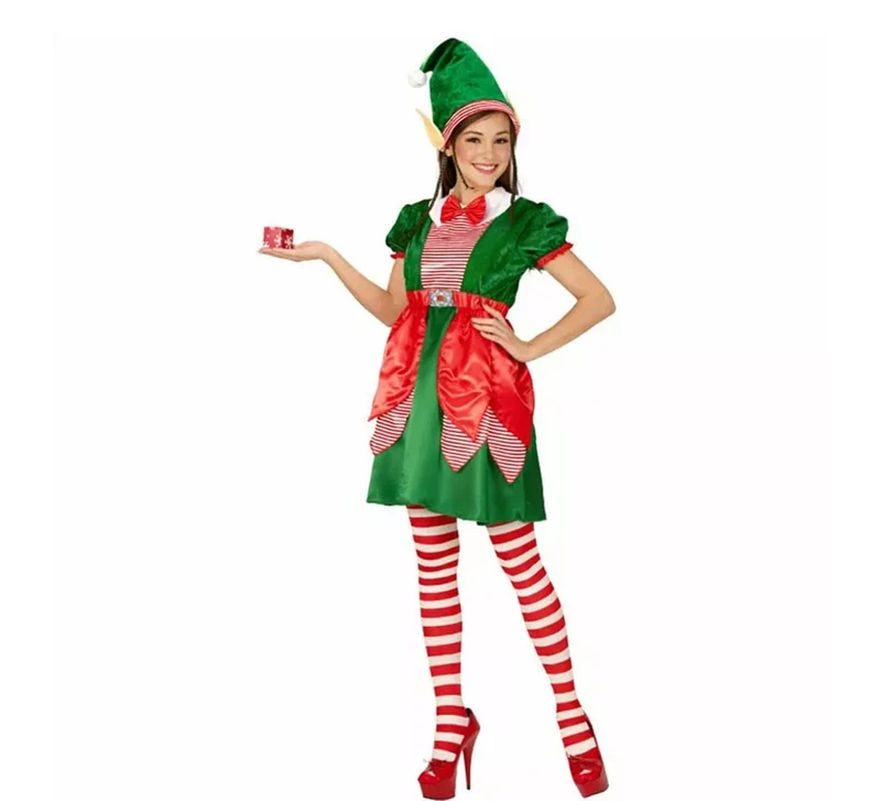 Disfraz de Elfa Ayudante de Papá Noel para mujer XS