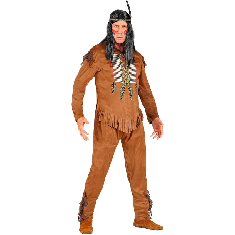 Indianer Kostüm Braun Männer 3 Stück L