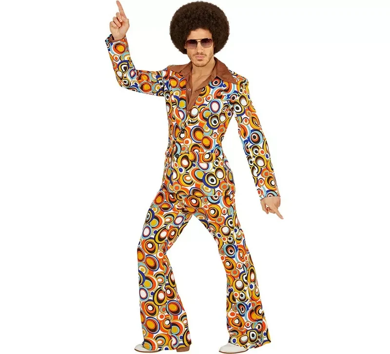 Disfraz de los años 70 Burbujas multicolor para hombre M