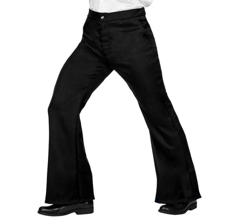 Pantalones Disco Años 70 negro para hombre XXL