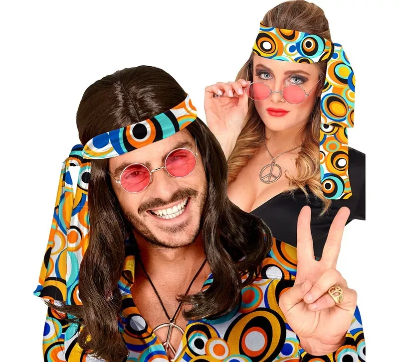 Cinta para la Cabeza Hippie burbujas psicodélicas T.Universal