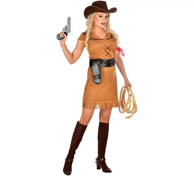 Disfraz de Cowgirl marrón para mujer M