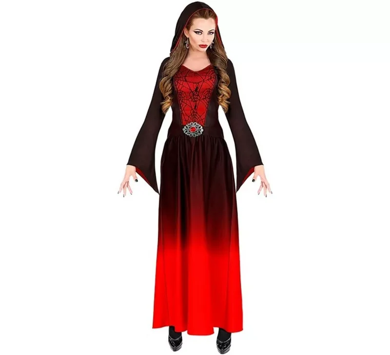 Disfraz de Dama Gótica rojo para mujer L