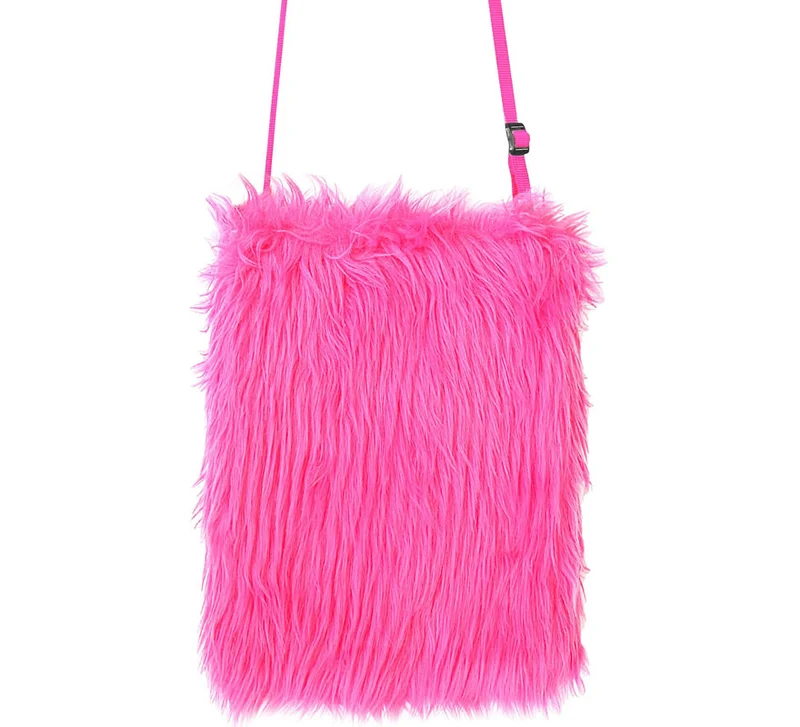 Bolso de Peluche en varios colores Rosa