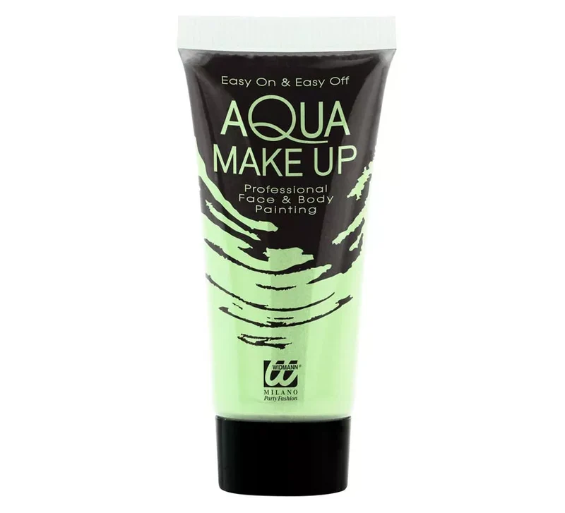 Maquillaje al Agua Brillo en la Oscuridad en Tubo 30 ml Verde Claro