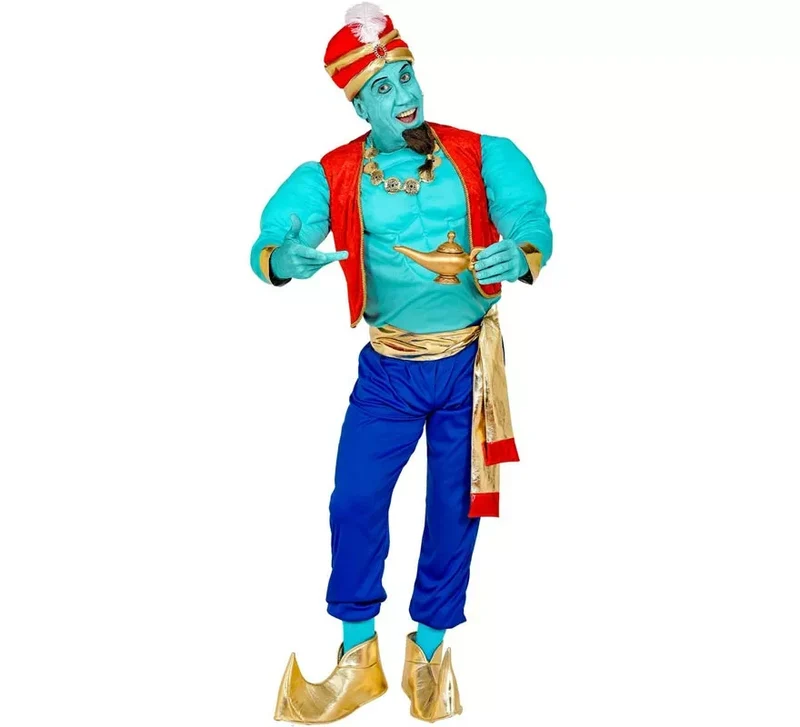Disfraz de Genio Mágico azul para hombre XXL