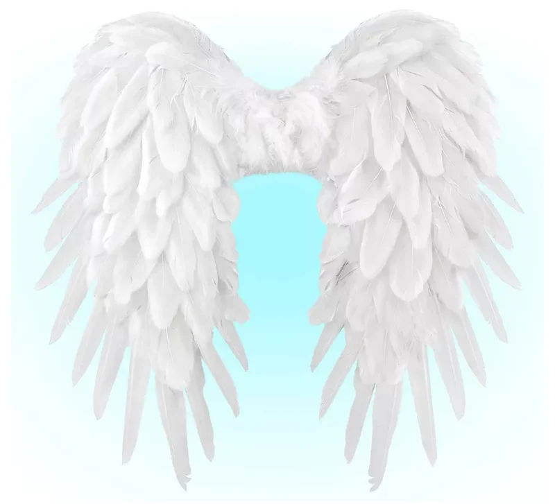 Alas con Plumas de 50x50 cm Plegables en varios colores Blanco