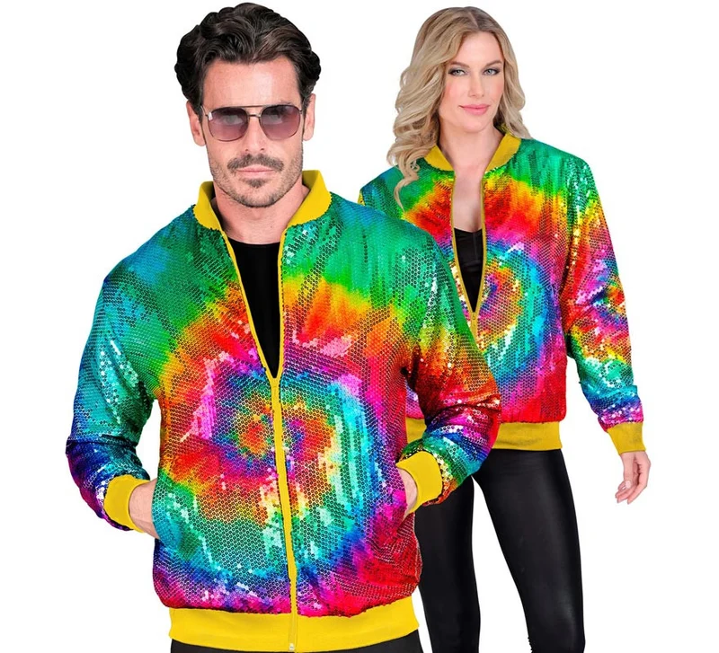 Bomber Moda multicolor neón para adulto XXL