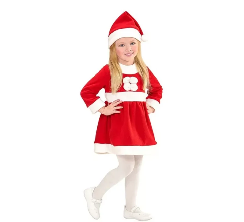 Disfraz de Mamá Noel para niña y bebé 3-4A