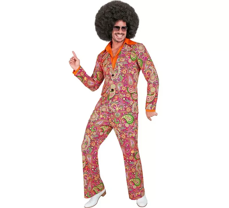 Disfraz de los años 60 Paisley para hombre L