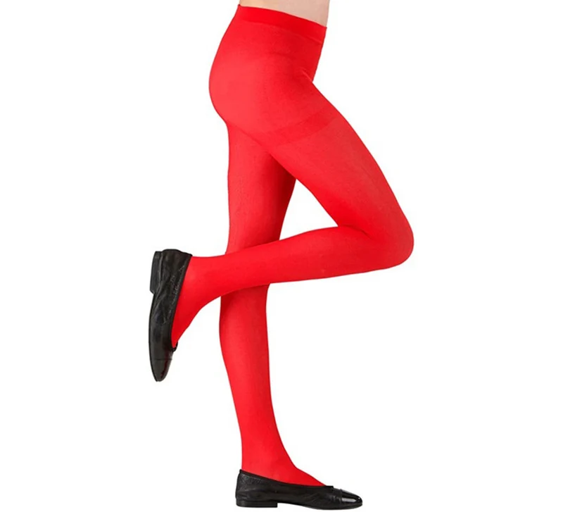 Pantys rojos de 40 DEN para niña 4-6A