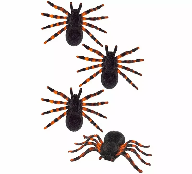 Pack de 4 Tarántulas de 7 cm Sin talla