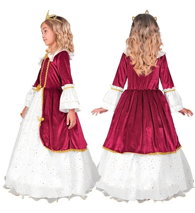 Prinzessinnenkleid Rot-Weiß für Mädchen 116