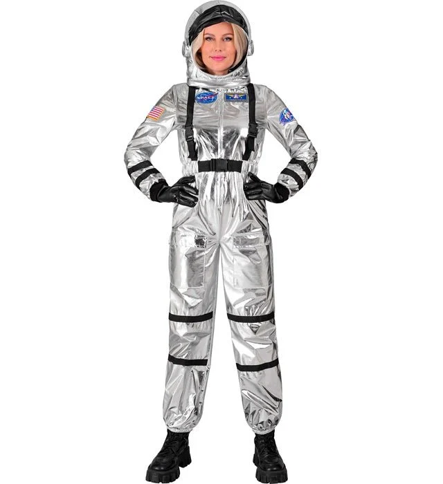 Silbernes Kostüm für Damen, 2-teilig XS