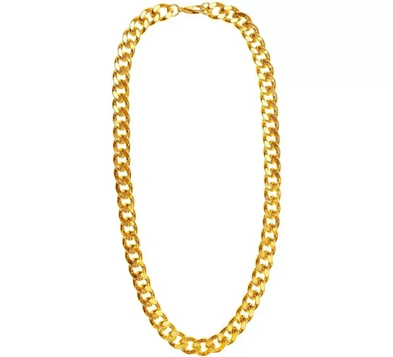 Collar de Rapero dorado de 60 cm Universal Adulto