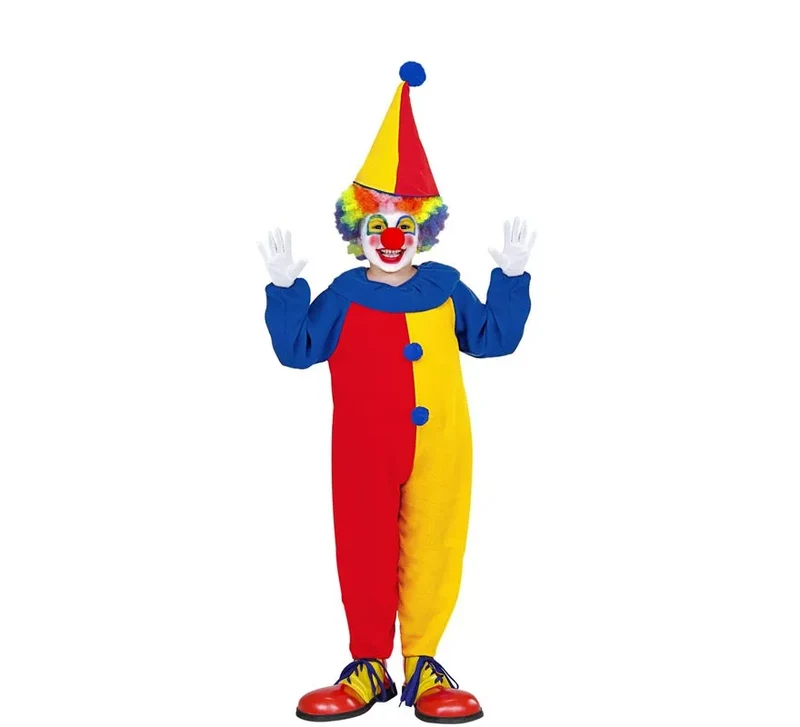 Disfraz de Payaso rojo y amarillo para niños 2-3A