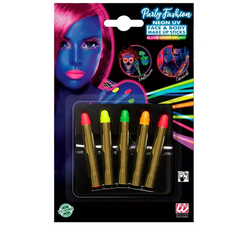 Kit de 5 Barras Maquillaje Fluorescente Sin talla