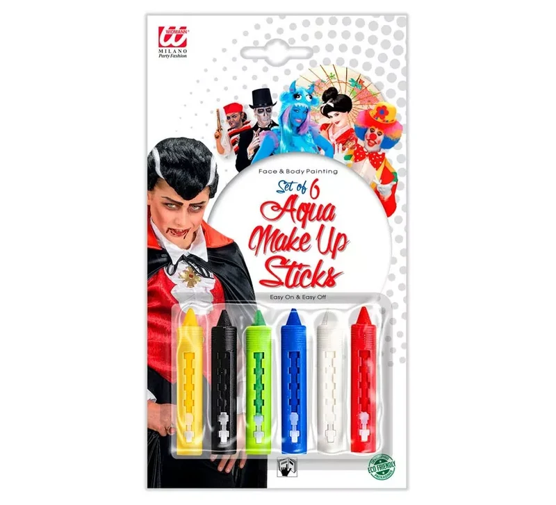 Kit de 6 Barras Maquillaje al Agua con Dispensador 18 ml Sin talla