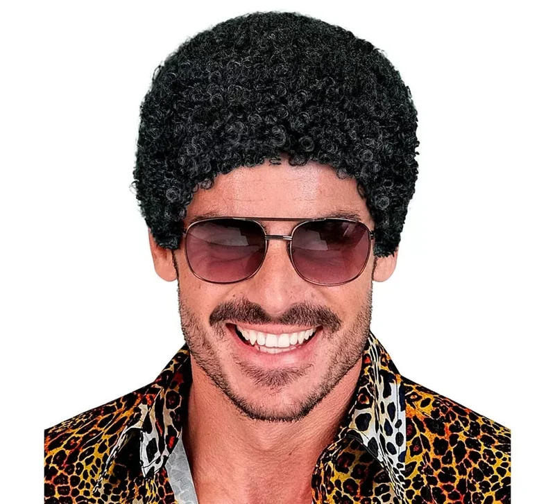 Peluca Afro con efecto mojado adulto Universal Adulto