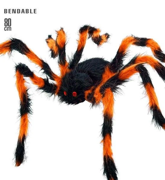 Behaarte Spinne, schwarz-lila