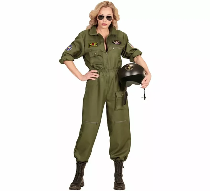 Disfraz de Piloto Jet de Combate para mujer L