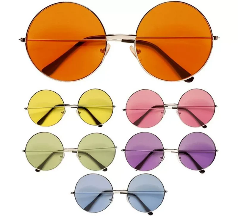 Gafas Hippies Años 70 en colores surtidos Universal Adulto