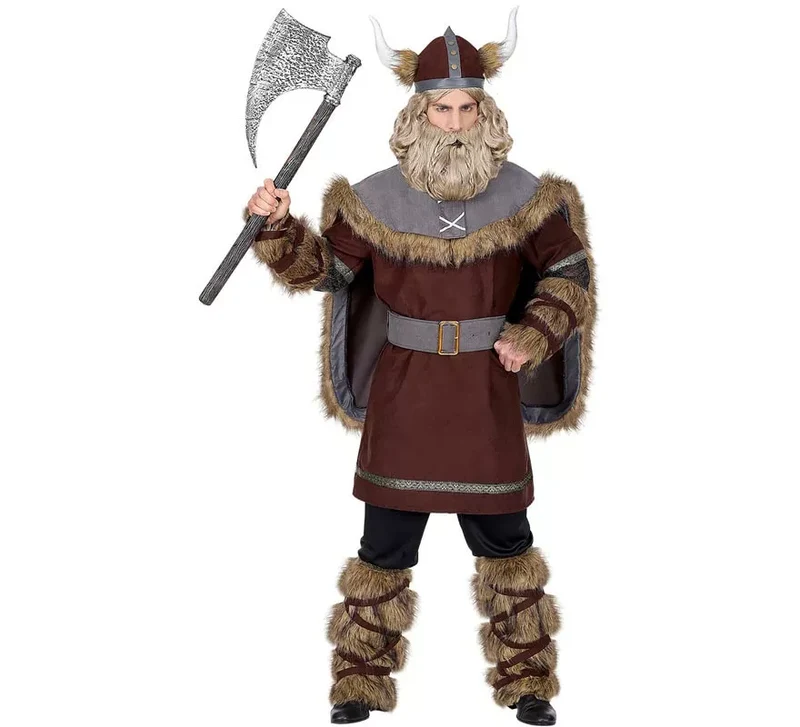 Disfraz de Vikingo marrón para hombre L