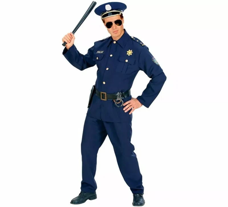 Disfraz de Policía con Sombrero para hombre S