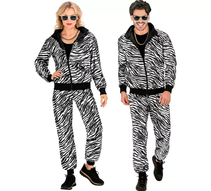 Disfraz de Chándal Party Fashion metálico plateado para adulto XXL